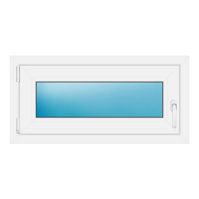 Einflügeliges Kunststofffenster 88x43 cm Weiß