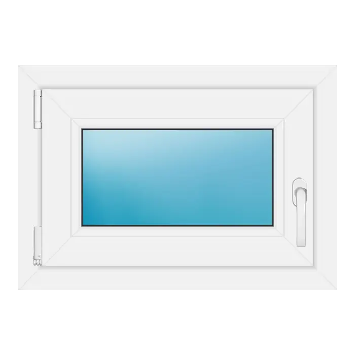 Einflügeliges Kunststofffenster 64x45 cm Weiß