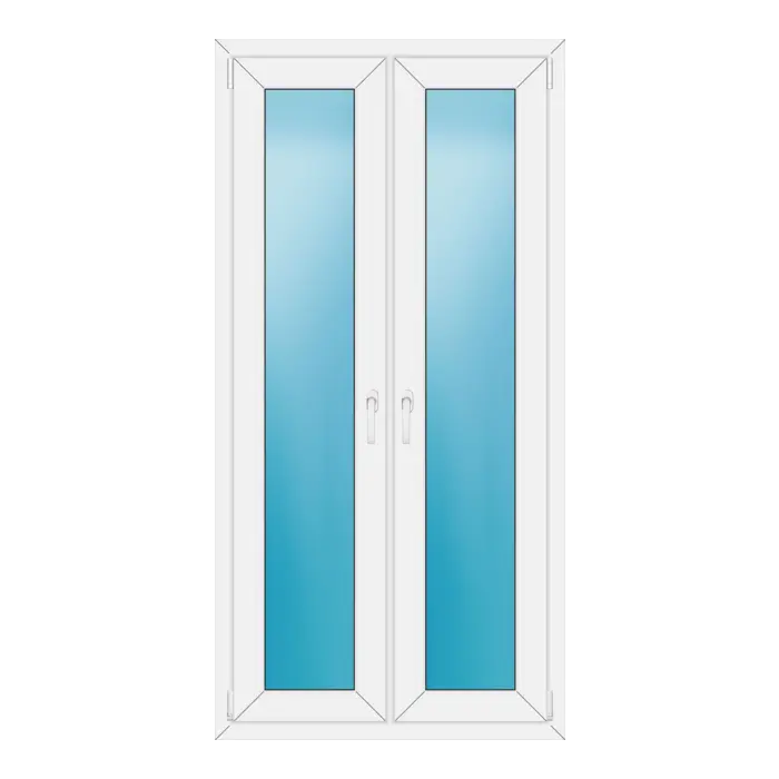 Zweiflügeliges Kunststofffenster 90x180 cm Weiß