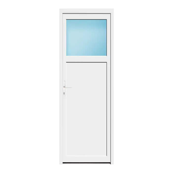 Nebeneingangstür 80x229,5 cm 1/3 Glas Weiß