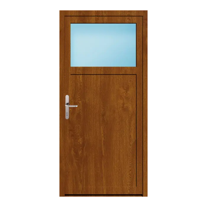 Nebeneingangstür 86x182 cm 1/3 Glas Golden Oak genarbt