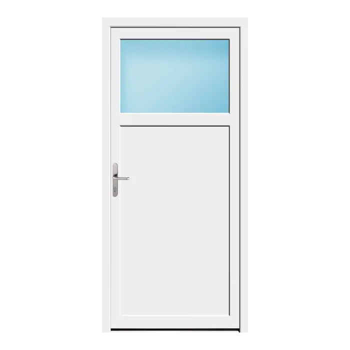 Nebeneingangstür 103x222 cm 1/3 Glas Weiß