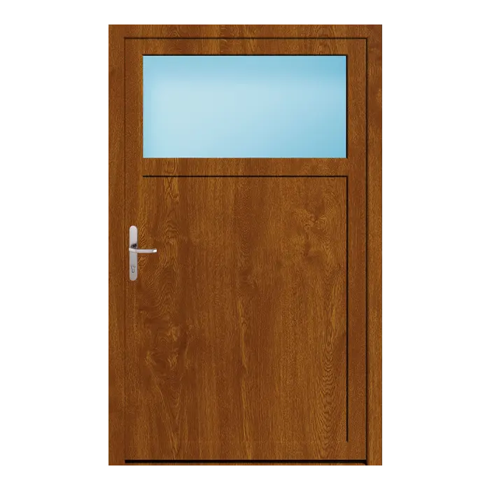 Nebeneingangstür 118x190 cm 1/3 Glas Golden Oak genarbt