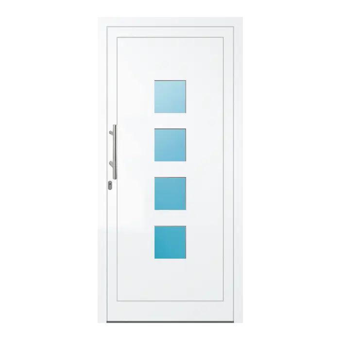 Haustür Aluminium 105x221 cm Prezo Top 09 Verkehrsweiß RAL 9016