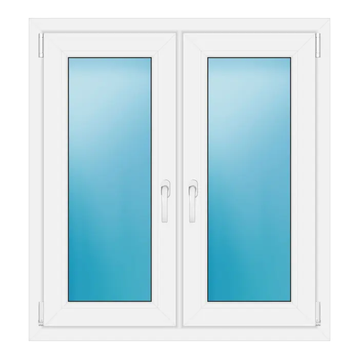 Zweiflügeliges Kunststofffenster 98x105 cm Weiß