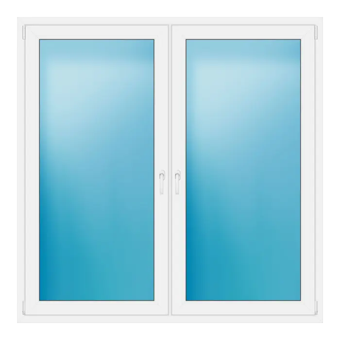 Zweiflügeliges Kunststofffenster 176x176 cm Weiß