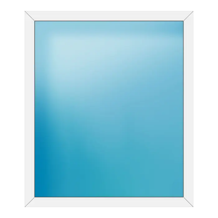 Festverglasung aus Kunststoff 136x158 cm Weiß