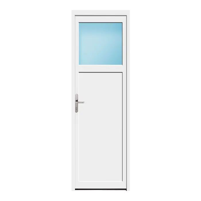 Nebeneingangstür 74x230 cm 1/3 Glas Weiß