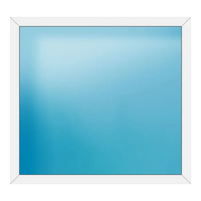 Festverglasung aus Kunststoff 156x144 cm Weiß