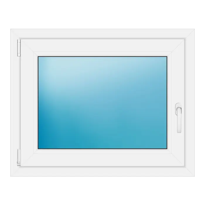 Einflügeliges Kunststofffenster 85,5x68,5 cm Weiß