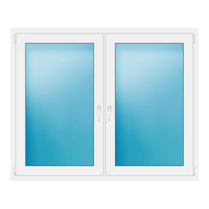 Zweiflügeliges Kunststofffenster 160x130 cm Weiß