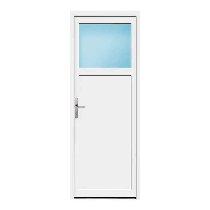 Nebeneingangstür 80x216 cm 1/3 Glas Weiß
