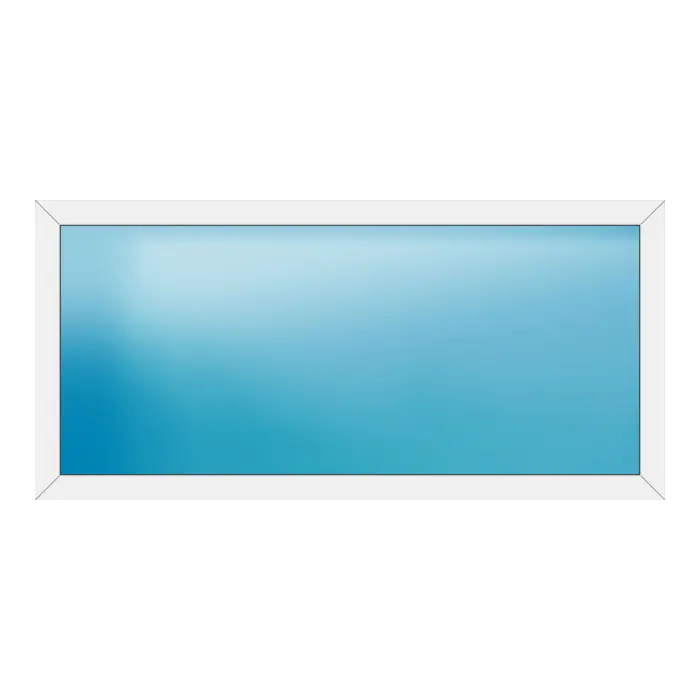 Festverglasung aus Kunststoff 202x96 cm Weiß