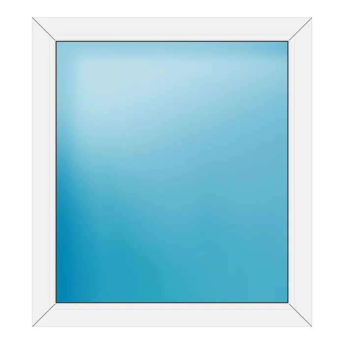 Festverglasung aus Kunststoff 94x104 cm Weiß