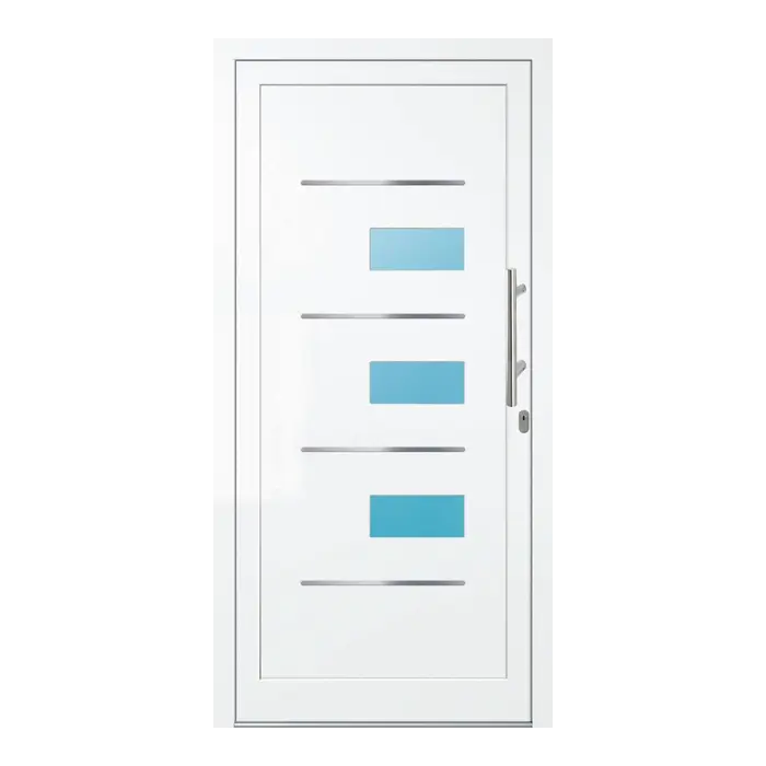Haustür Aluminium 97,5x198 cm Prezo Top 18 Verkehrsweiß RAL 9016