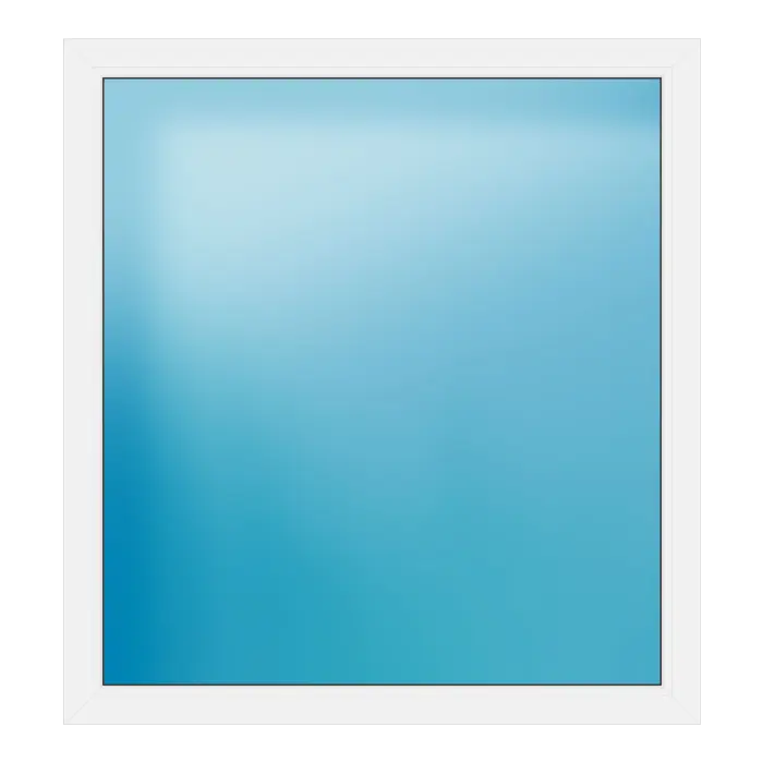 Festverglasung aus Kunststoff 129x139 cm Weiß