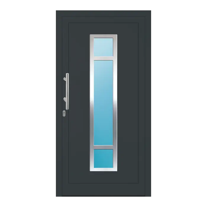 Haustür Aluminium 104x203,5 cm Prezo Top 01 Anthrazitgrau RAL 7016