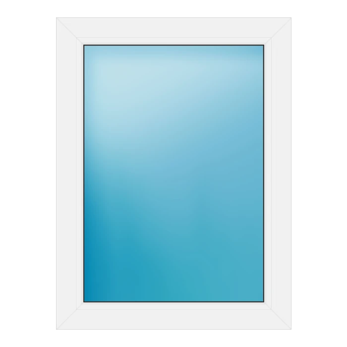 Festverglasung aus Kunststoff 68,5x91 cm Weiß