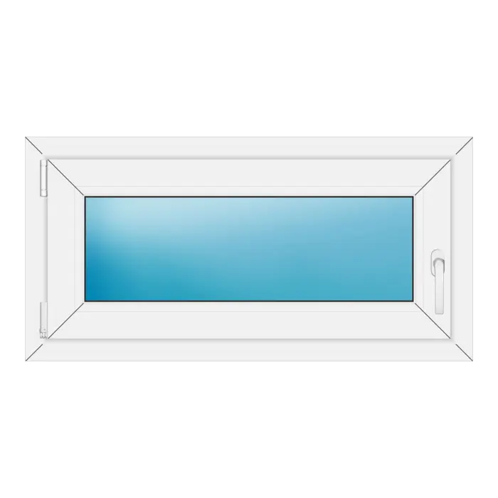 Einflügeliges Kunststofffenster 96x48 cm Weiß