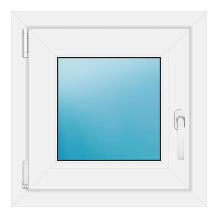 Einflügeliges Kunststofffenster 54x54 cm Weiß