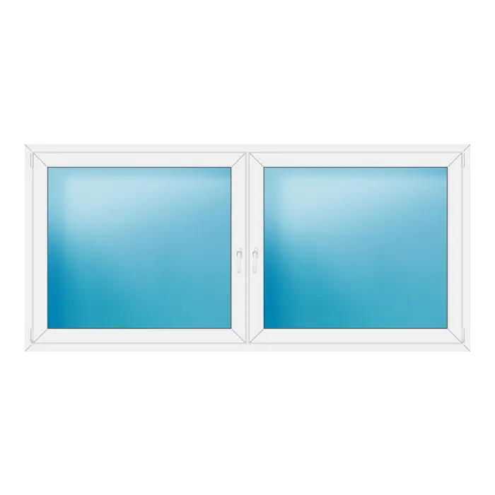 Zweiflügeliges Kunststofffenster 250x116 cm Weiß