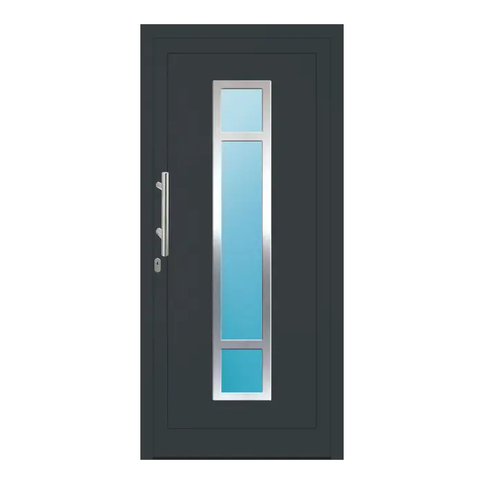 Haustür Aluminium 96x206 cm Prezo Top 01 Anthrazitgrau RAL 7016