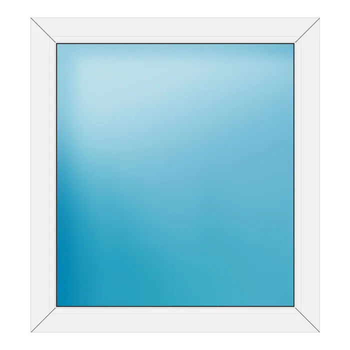 Festverglasung aus Kunststoff 90x98 cm Weiß