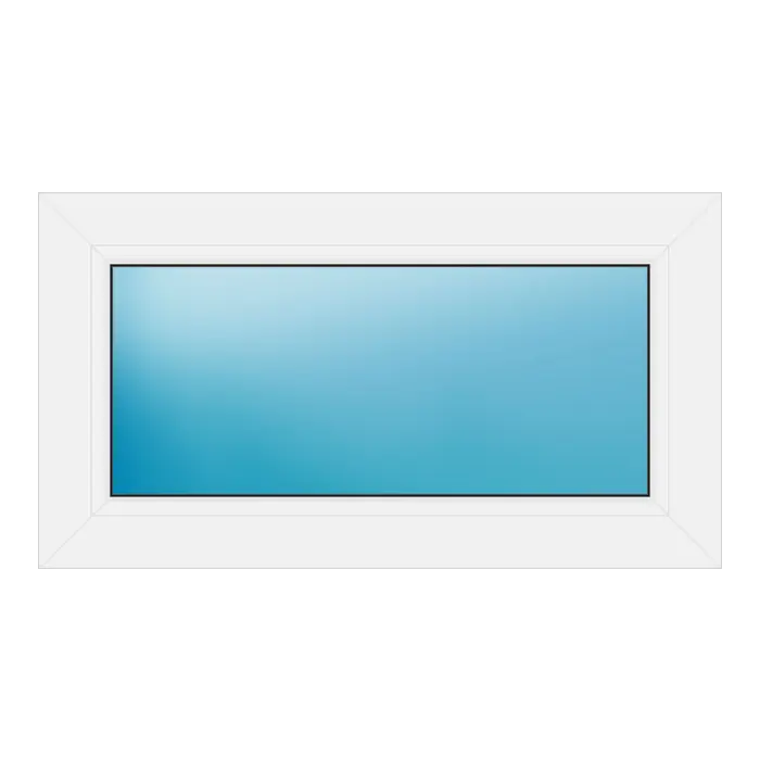 Festverglasung aus Kunststoff 75,5x41,5 cm Weiß