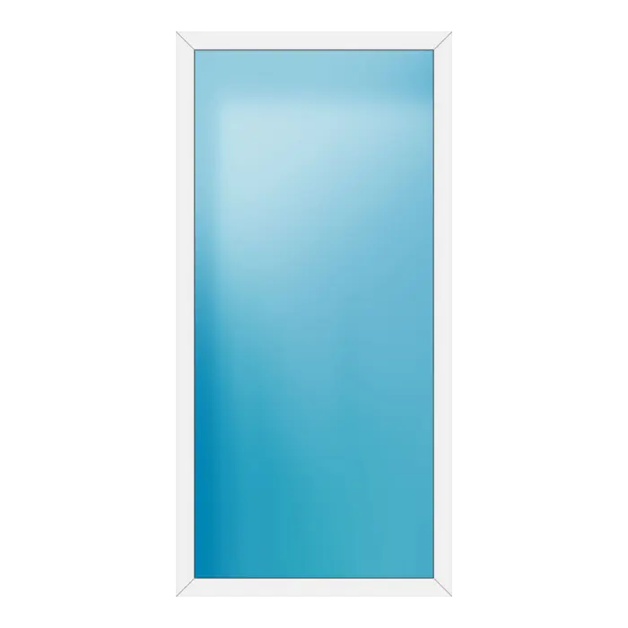Festverglasung aus Kunststoff 120x246 cm Weiß