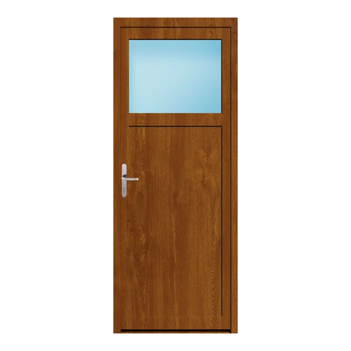 Nebeneingangstür 88x224 cm 1/3 Glas Golden Oak genarbt