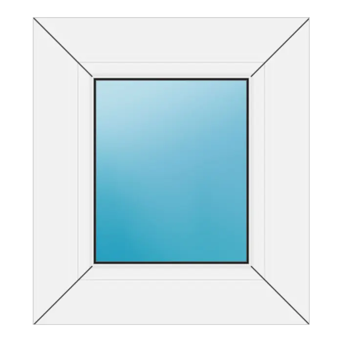 Festverglasung aus Kunststoff 36x40 cm Weiß