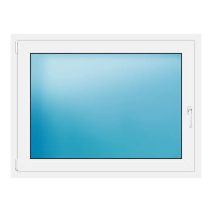 Einflügeliges Kunststofffenster 124x94 cm Weiß