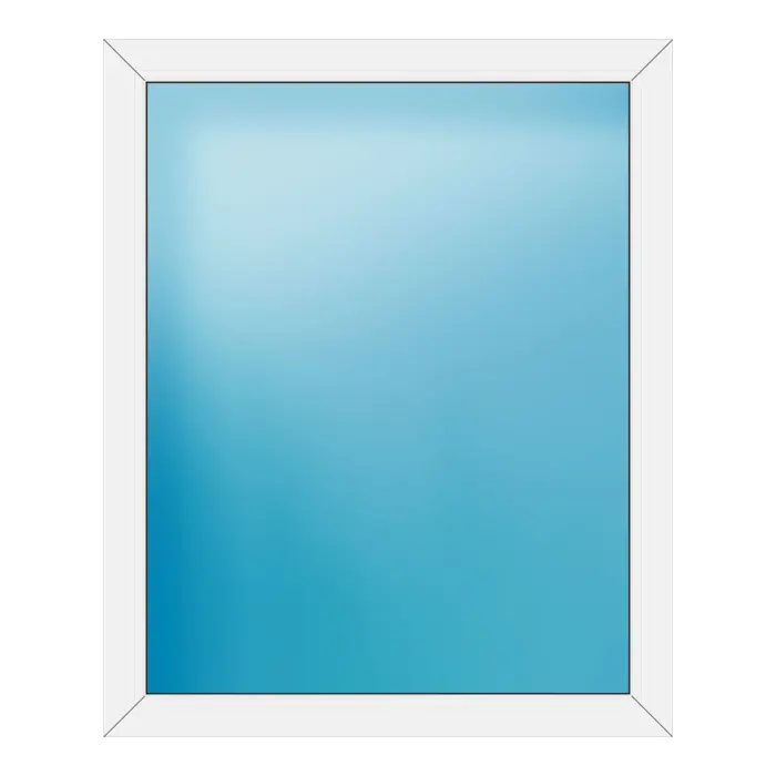 Festverglasung aus Kunststoff 106x130 cm Weiß