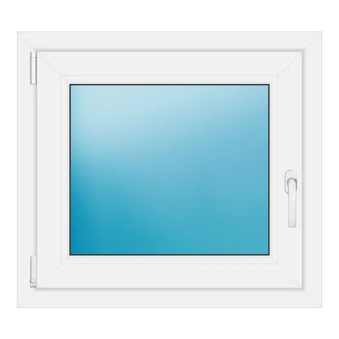 Einflügeliges Kunststofffenster 74x67 cm Weiß