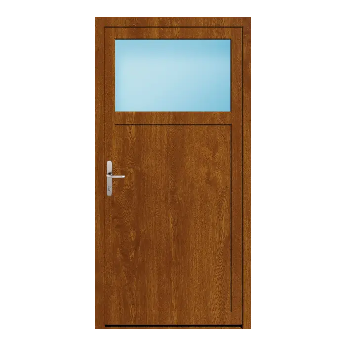 Nebeneingangstür 104x208 cm 1/3 Glas Golden Oak genarbt