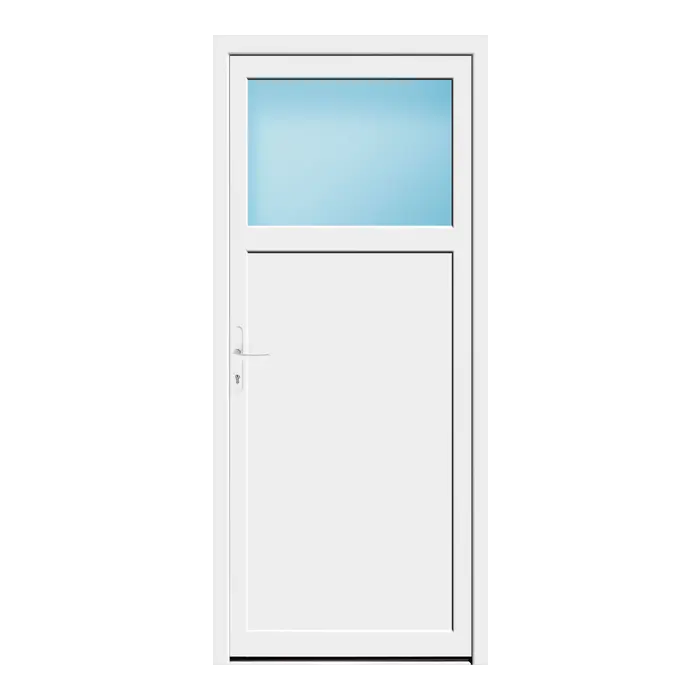 Nebeneingangstür 98x225 cm 1/3 Glas Weiß