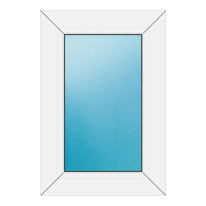 Festverglasung aus Kunststoff 42x62 cm Weiß