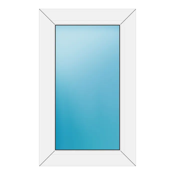 Festverglasung aus Kunststoff 48x78 cm Weiß