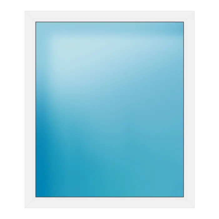 Festverglasung aus Kunststoff 125x145 cm Weiß