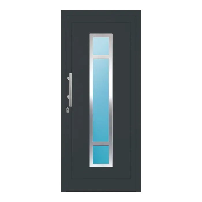 Haustür Aluminium 95x215 cm Prezo Top 01 Anthrazitgrau RAL 7016