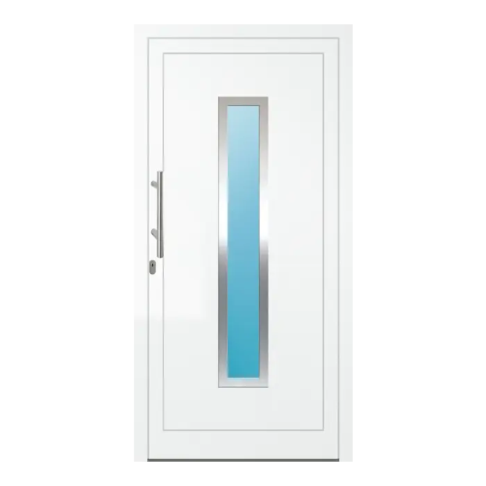 Haustür Aluminium 100x200 cm Prezo Top 05 Verkehrsweiß RAL 9016