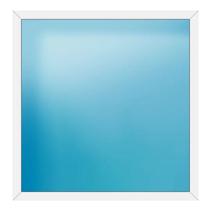 Festverglasung aus Kunststoff 172x176 cm Weiß