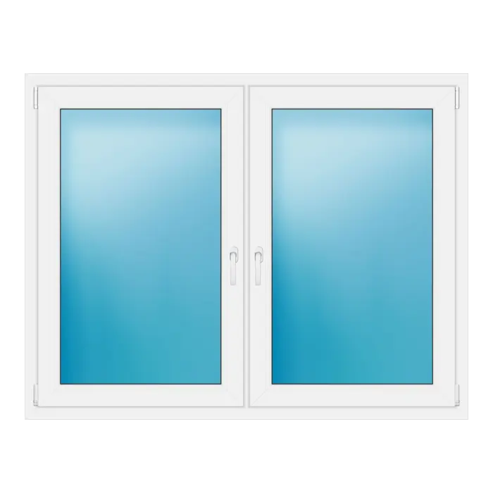 Zweiflügeliges Kunststofffenster 160x125 cm Weiß
