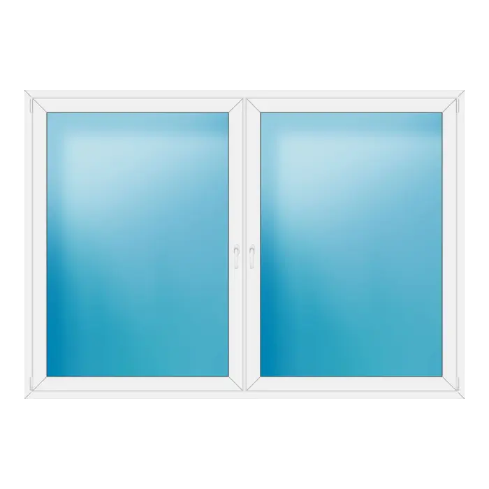 Zweiflügeliges Kunststofffenster 254x178 cm Weiß