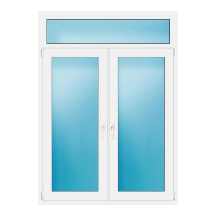 Zweiflügeliges Kunststofffenster 130x180 cm Weiß