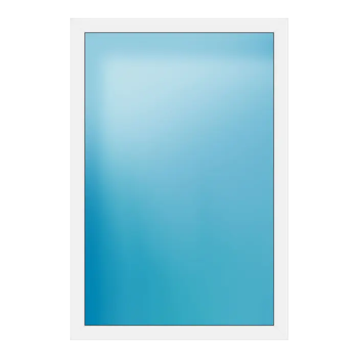 Festverglasung aus Kunststoff 120x177 cm Weiß