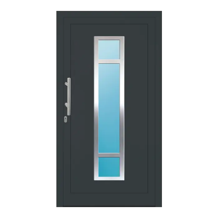 Haustür Aluminium 112x208 cm Prezo Top 01 Anthrazitgrau RAL 7016