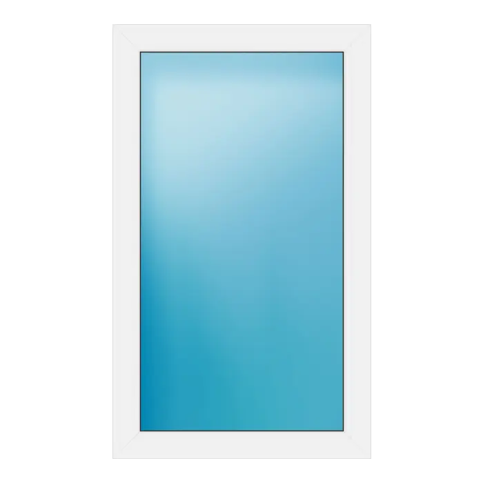 Festverglasung aus Kunststoff 75x126 cm Weiß