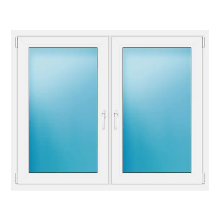Zweiflügeliges Kunststofffenster 143x116 cm Weiß