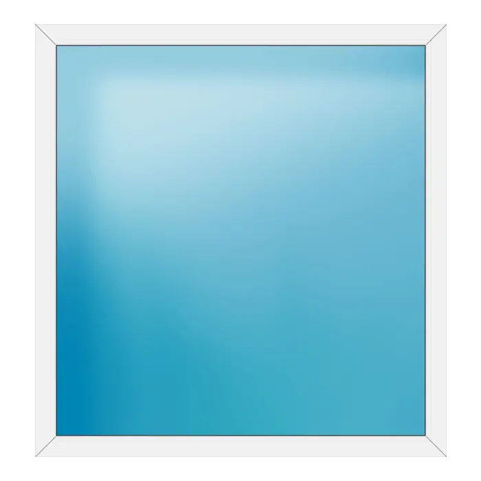 Festverglasung aus Kunststoff 156x164 cm Weiß